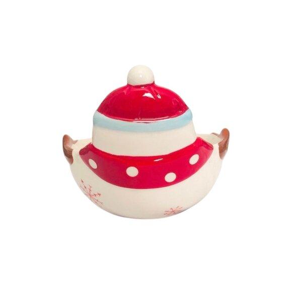 Festive Snowman Hand-Painted Dip Bowl - Picture 5 of 6